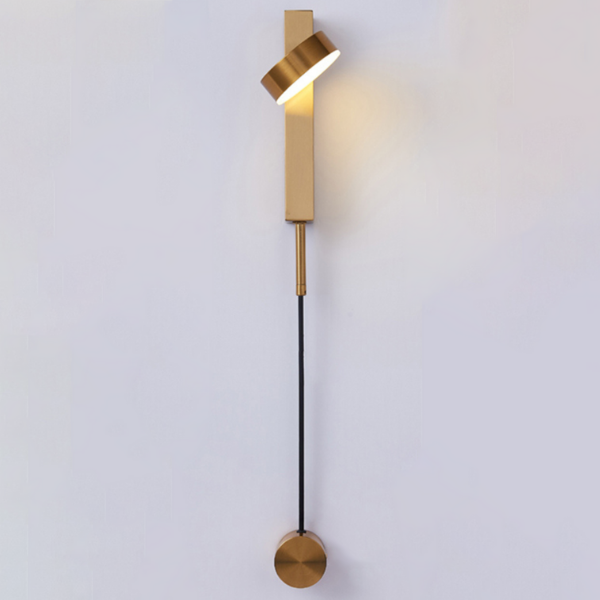 Harbor Spruce - Gold Wall Lamp with Dimmer Switch