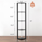 Xanthe - Illuminate Corner 5-Tier Shelf