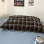 Cove - Vintage Brown Plaid Bedding Set-Pillow Case