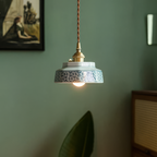 Pine Haven – Hand-Painted Ceramic Pendant Light