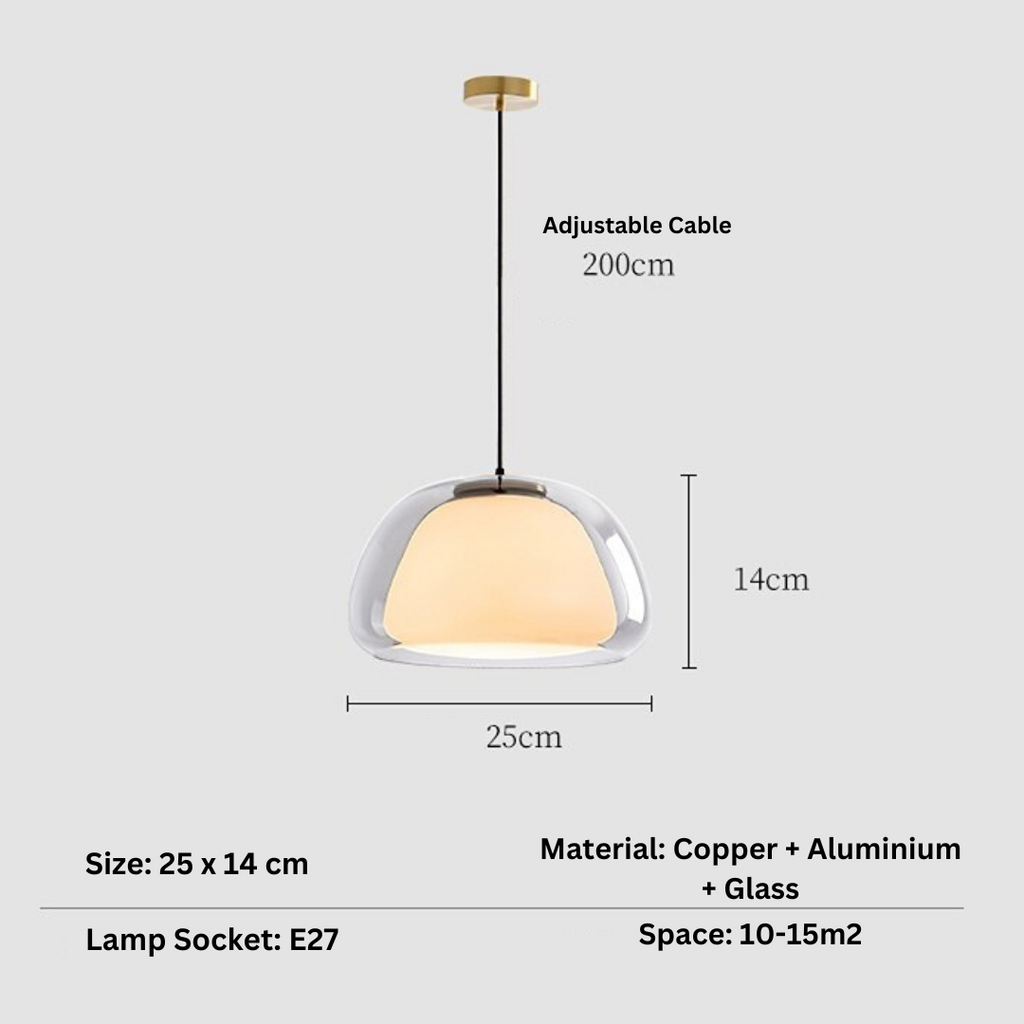Sand Lily - Jelly Globe Pendant Light Modern Pendant Light Dome Pendant Light