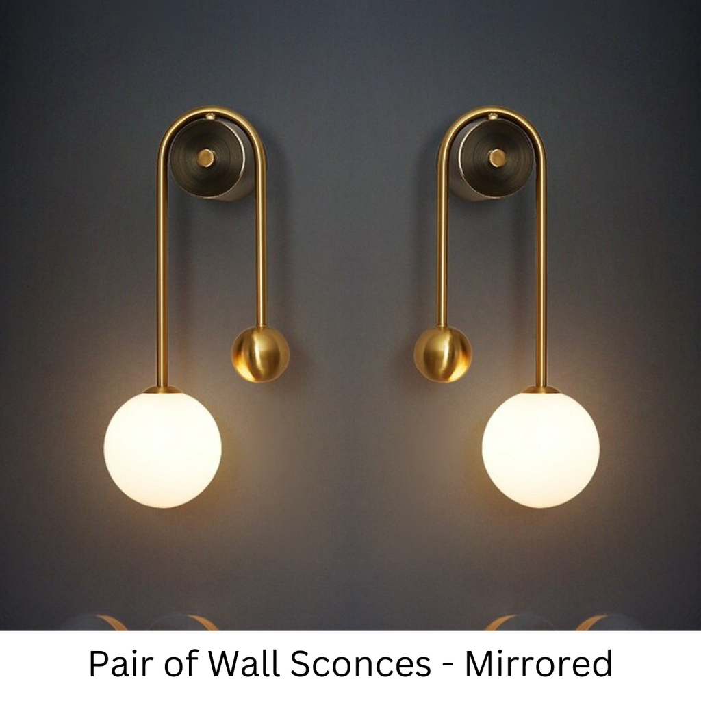 Dawn Opal - Modern Nordic Gold Wall Sconces
