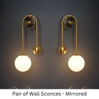 Dawn Opal - Modern Nordic Gold Wall Sconces