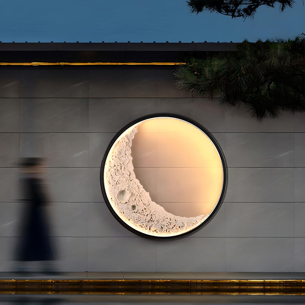 Galen - LED Crescent Moon Wall Lamp, Art Decor Wall Lighting for Indoor/Outdoor