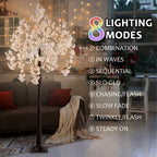 Gideon - 5.9ft Artificial Cherry Tree With Lights