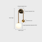 Dawn Opal - Modern Nordic Gold Wall Sconces
