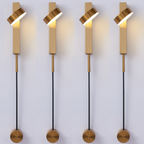 Harbor Spruce - Gold Wall Lamp with Dimmer Switch