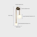 Dawn Opal - Modern Nordic Gold Wall Sconces