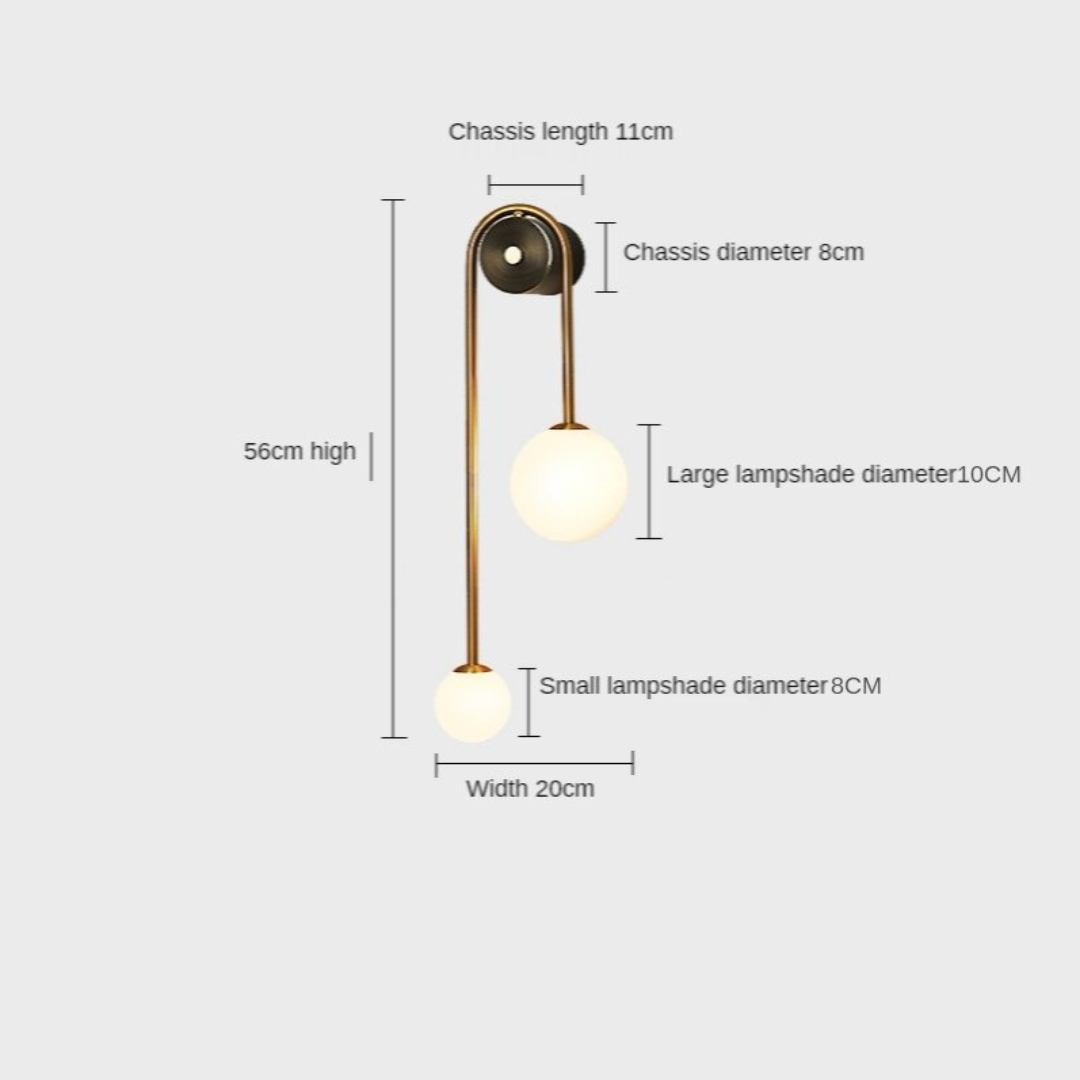 Dawn Opal - Modern Nordic Gold Wall Sconces