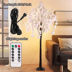 Gideon - 5.9ft Artificial Cherry Tree With Lights