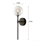 Serene Stone - Retro Clear Glass Wall Lamp