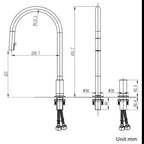 Calm Glade - Modern Kitchen Faucet with Sprayer
