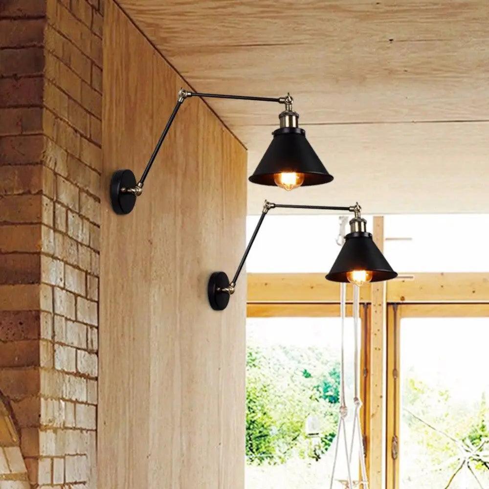 Warm Field - Industrial Plug In Wall Sconce