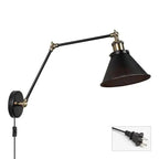 Warm Field - Industrial Plug In Wall Sconce