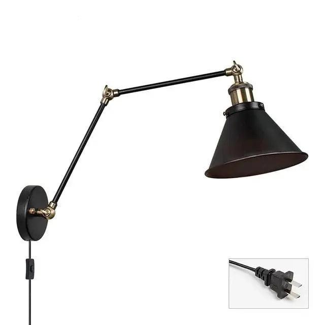 Warm Field - Industrial Plug In Wall Sconce