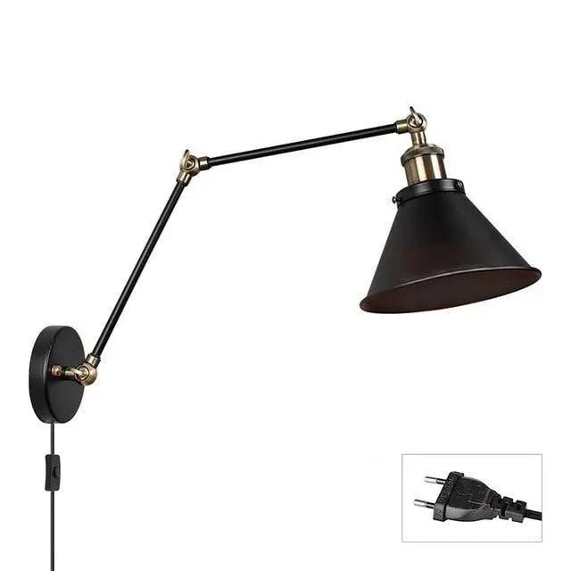 Warm Field - Industrial Plug In Wall Sconce
