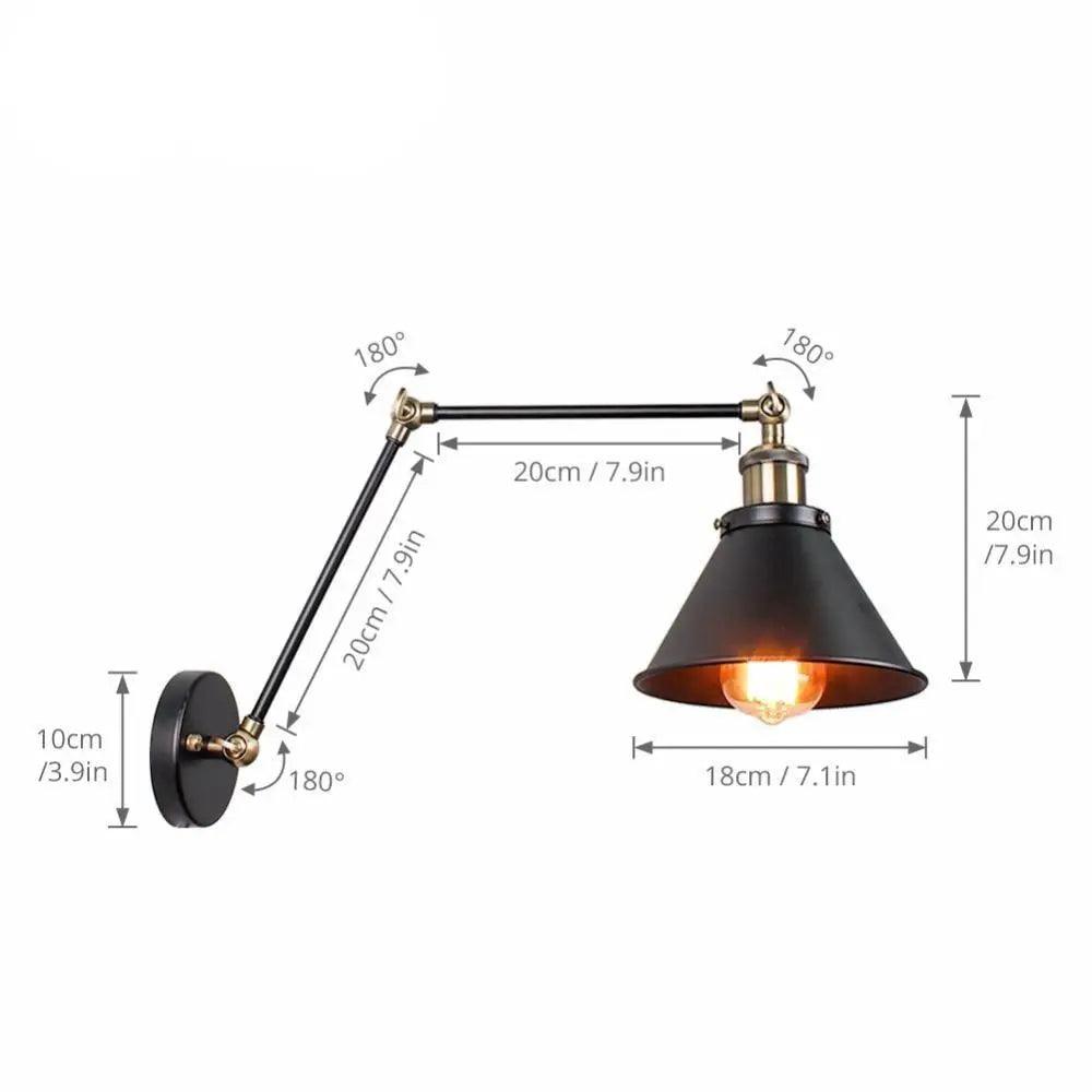 Warm Field - Industrial Plug In Wall Sconce