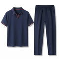 Alberto Tipped Pique Polo Set – Relaxed Breathable Smart-Casual Ensemble
