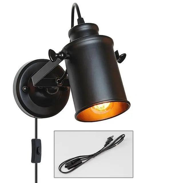 Aurora Lily - Industrial Plug In Wall Sconce