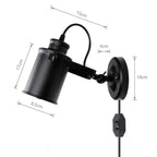 Aurora Lily - Industrial Plug In Wall Sconce