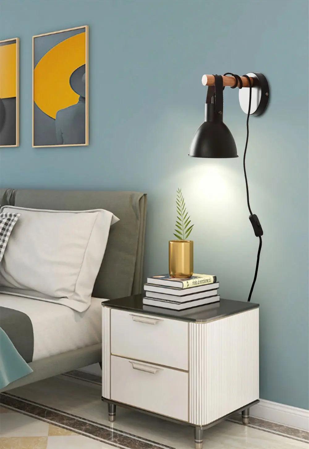 Velvet Moor - Industrial Plug in Wall Sconce
