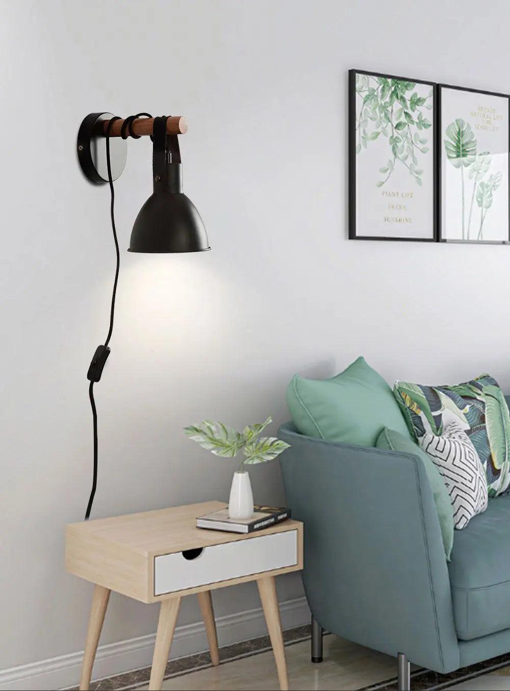 Velvet Moor - Industrial Plug in Wall Sconce