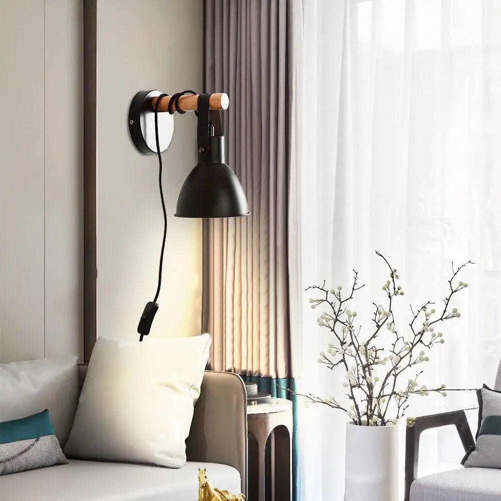 Velvet Moor - Industrial Plug in Wall Sconce