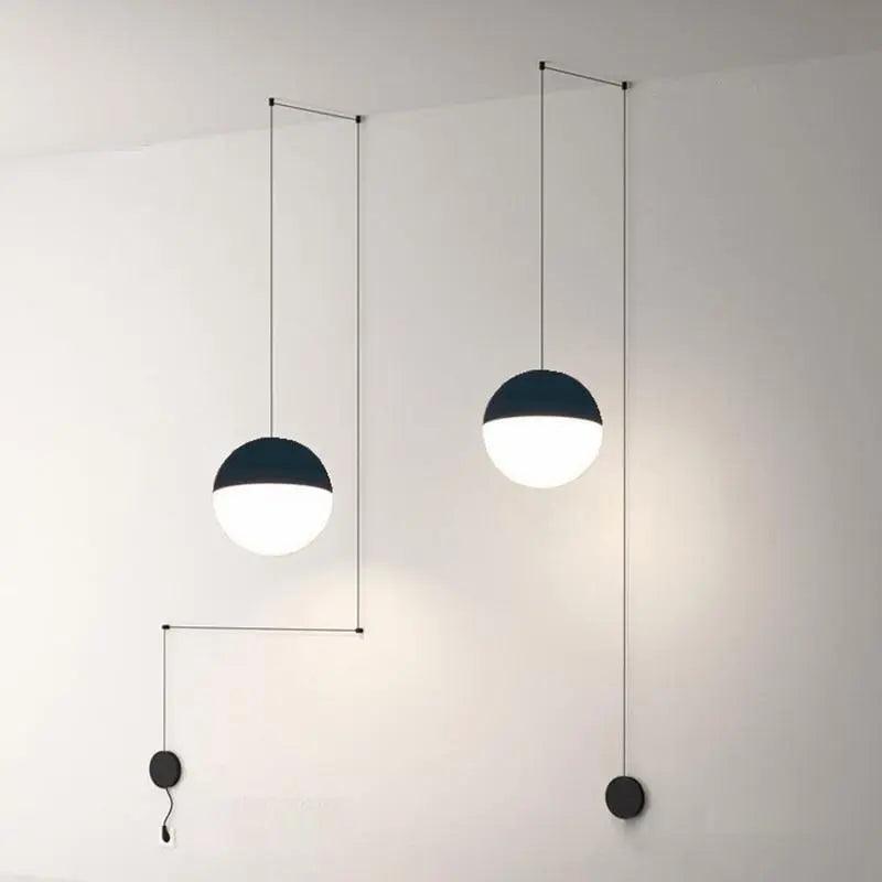Slate Bay - Nordic Plug-In DIY Glass Hanging Lights For Bedroom