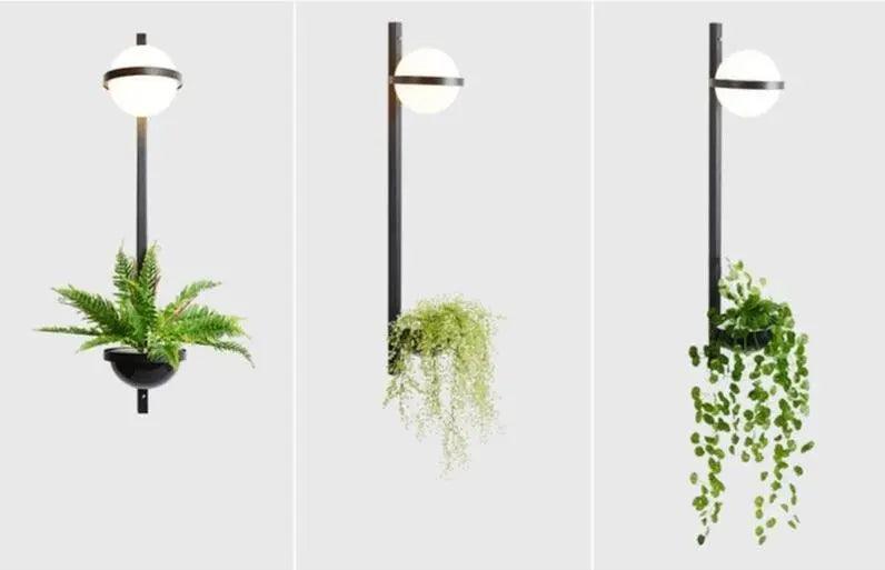 Silver Echo - Nordic Planter Light Sconce