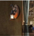 Dario - Antique Wood Country Style Wall Sconce