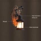 Dario - Antique Wood Country Style Wall Sconce