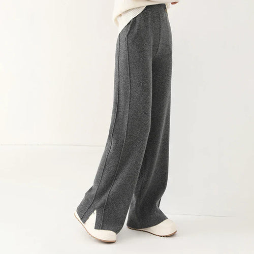 Aria Merino Wool Sweatpants – Tailored Straight-Leg Smooth-Drape Pants