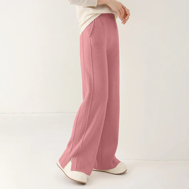 Aria Merino Wool Sweatpants – Tailored Straight-Leg Smooth-Drape Pants