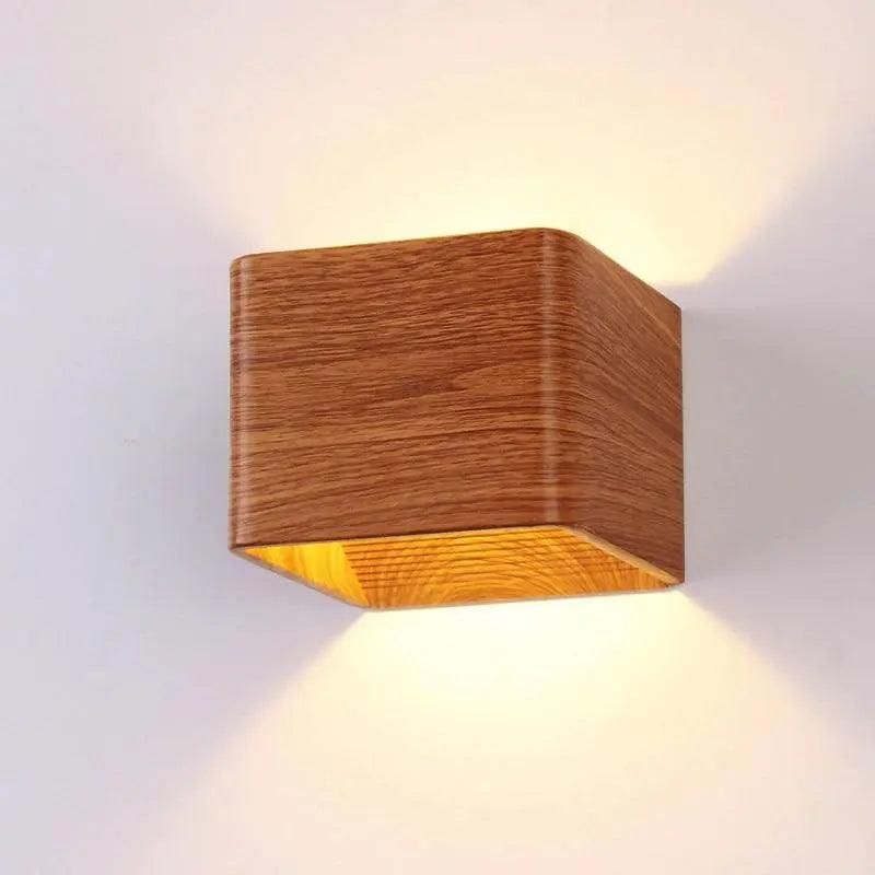 Arctic Quartz - Nordic Faux Wooden Wall Lights For Bedroom
