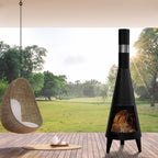 Ulric - Outdoor Chiminea Fireplace Iron Fire Pit