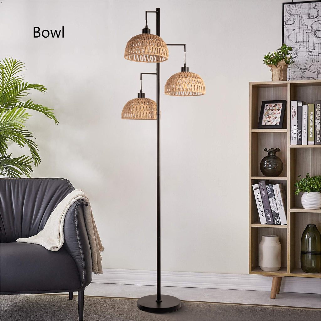 Yara - Indoor Boho Rattan Floor Lamp