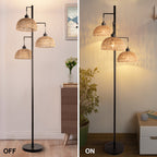 Yara - Indoor Boho Rattan Floor Lamp