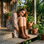 Beatrix Leather Lace-Up Boots – Studded Mid-Calf Block Heel Footwear