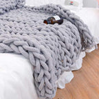 Cobalt Crescent - Chunky Knit Weighted Blanket