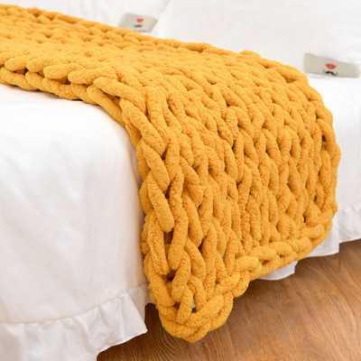 Cobalt Crescent - Chunky Knit Weighted Blanket