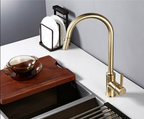 Bright Fern - Gold Kitchen Faucet With Sprayer