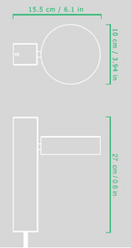 Harbor Spruce - Gold Wall Lamp with Dimmer Switch