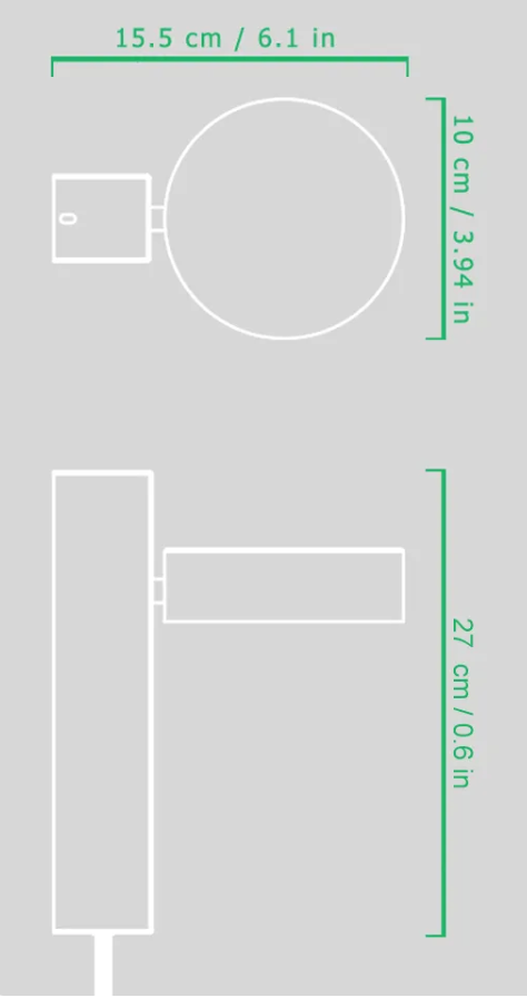 Harbor Spruce - Gold Wall Lamp with Dimmer Switch