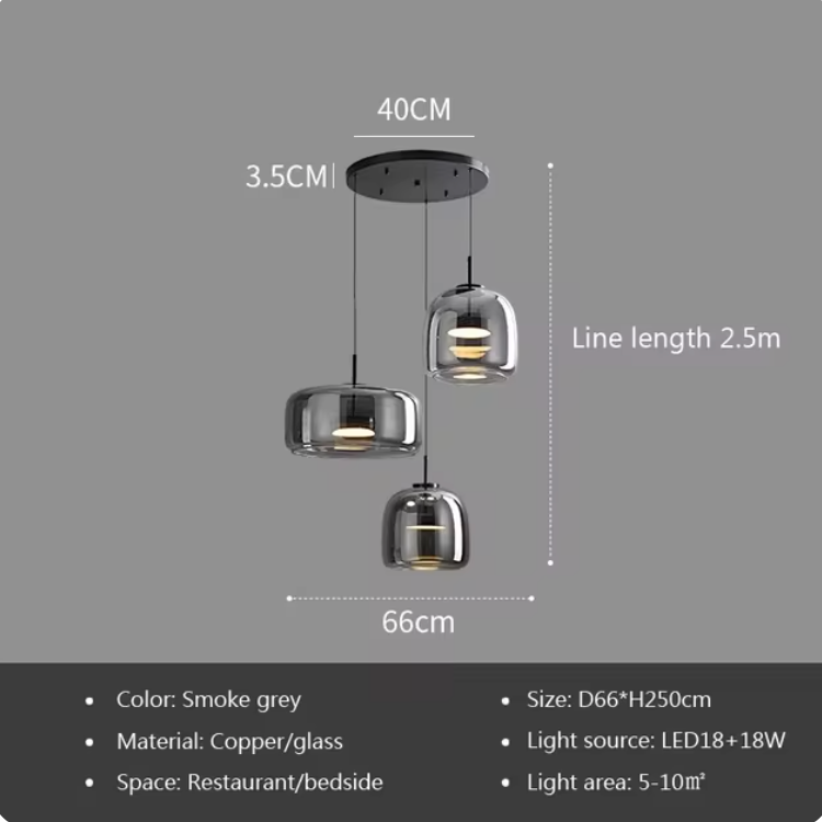 Maple Stone - Modern Nordic Glass Pendant Light