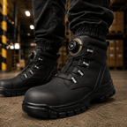 Davidson Steel-Toe Work Boots – Dial-Lace Slip-Resistant Rugged Footwear