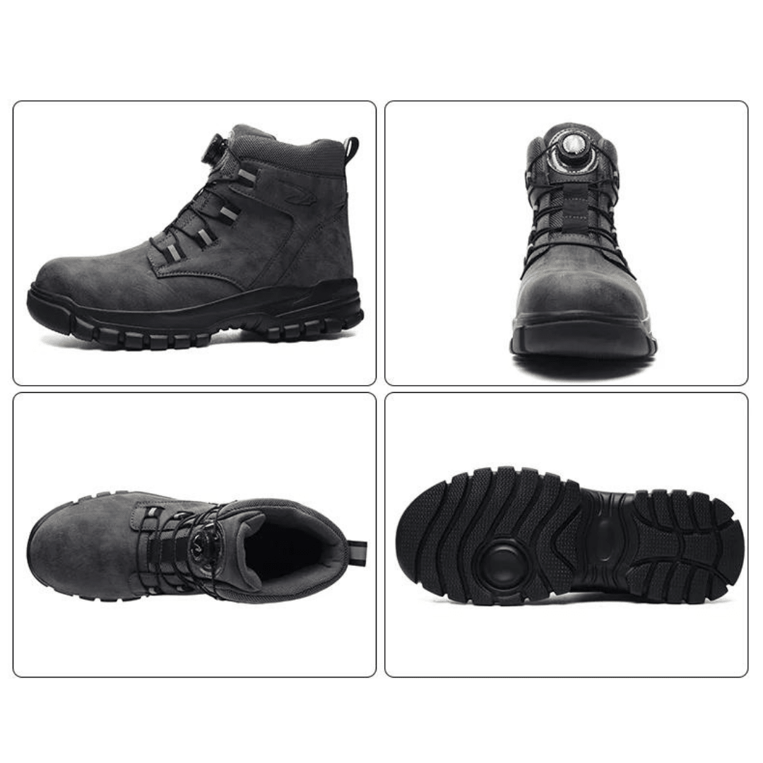 Davidson Steel-Toe Work Boots – Dial-Lace Slip-Resistant Rugged Footwear