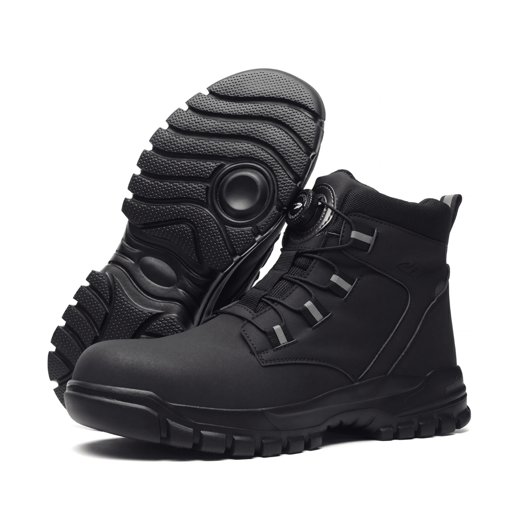 Davidson Steel-Toe Work Boots – Dial-Lace Slip-Resistant Rugged Footwear