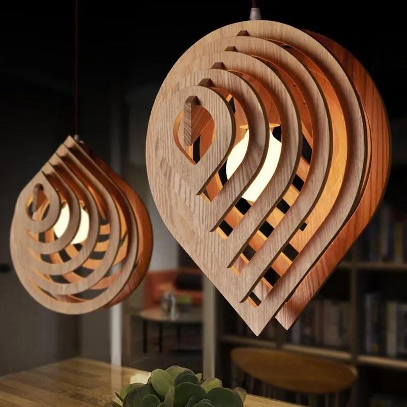 Coastal Kettle - Modern Wood Hanging Lights For Bedroom