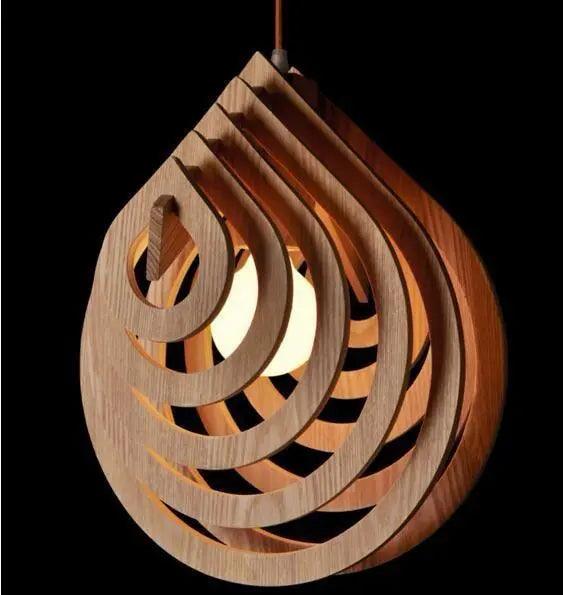 Coastal Kettle - Modern Wood Hanging Lights For Bedroom