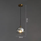 Sage - Amber Glass Ball Pendant Lamp